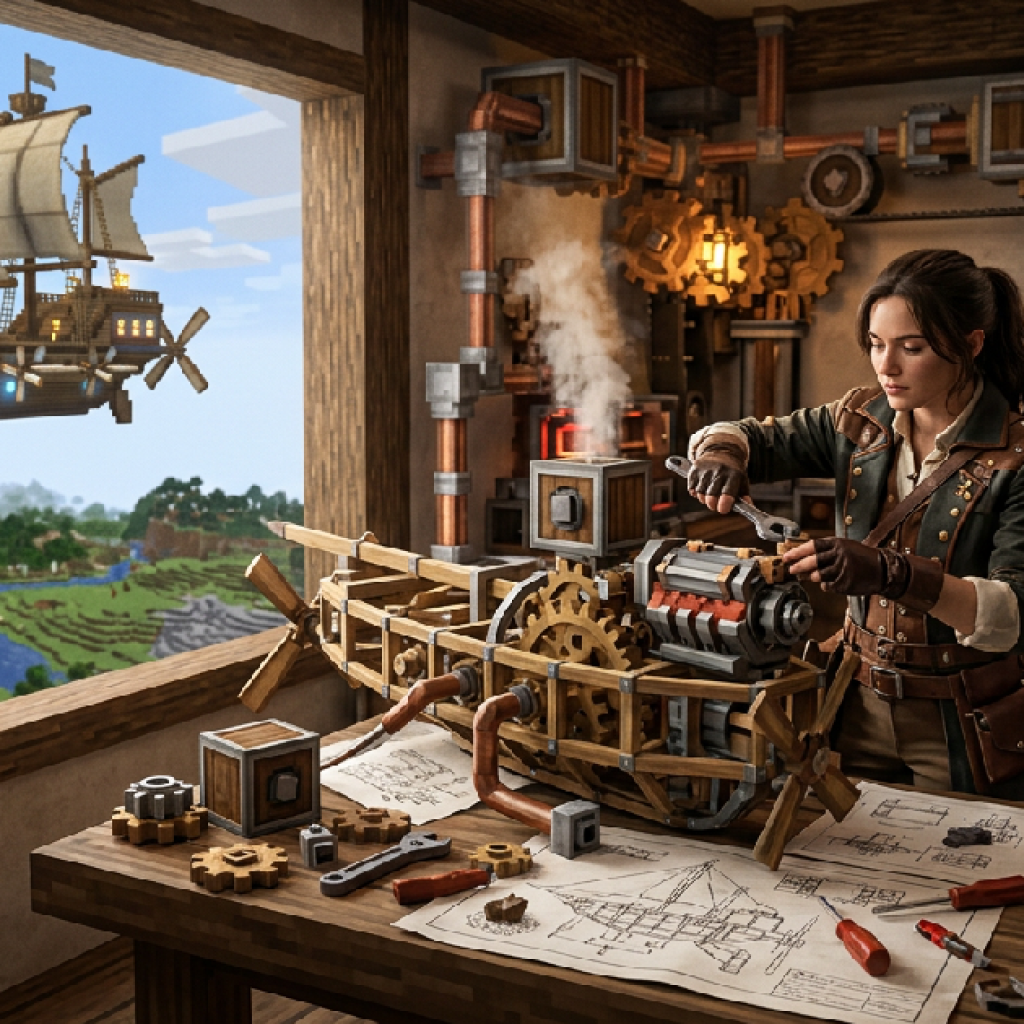 เจาะลึก Create Aeronautics: มอดใหม่ Minecraft ทลายขีดจำกัดการสร้างพาหนะด้วยระบบฟิสิกส์สมจริง
