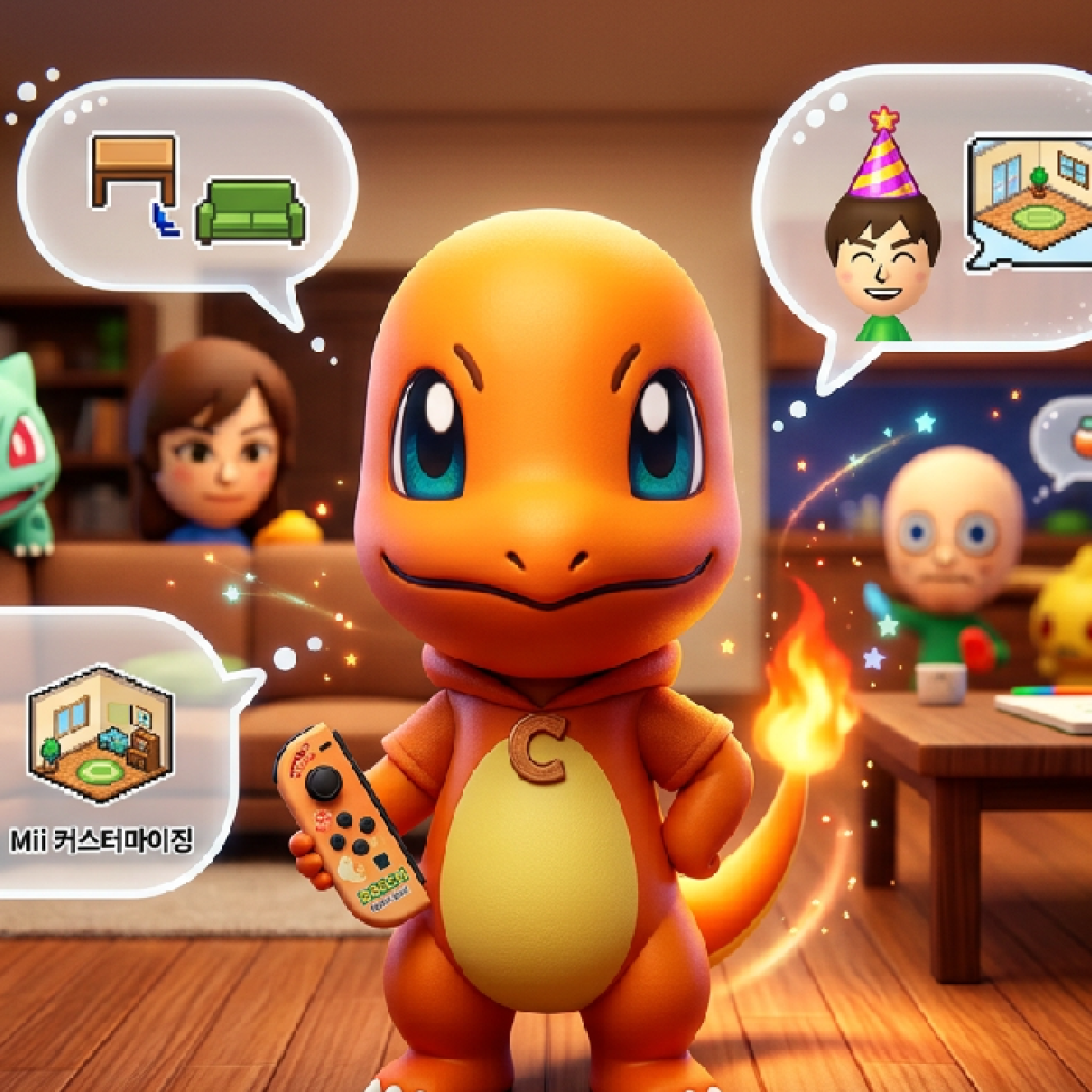 토모다치 라이프에서 부활한 스타팅 포켓몬 30종: 페이스 페인팅 없는 창의적 재현