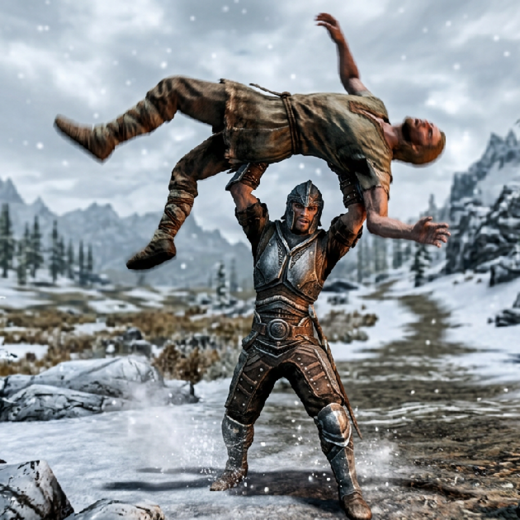 스카이림 신규 모드 등장 NPC 투척 가능한 물리 엔진 업데이트 분석